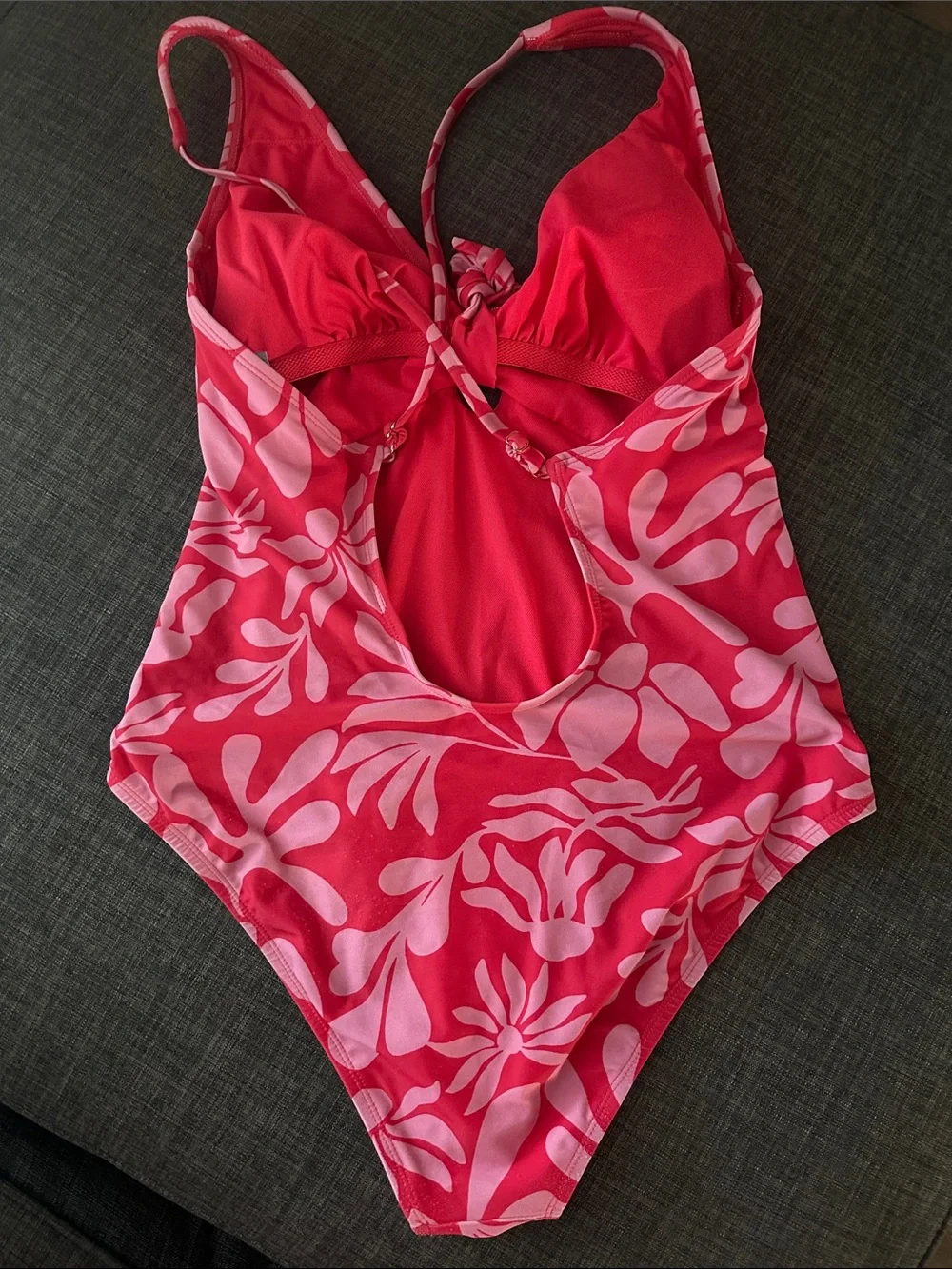 Shade & Shore Pink Floral One-Piece Swimsuit - Bright Pink bathing suit